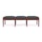 Lesro Lenox Wood 3 Seat Bench Wood Frame, Cherry, RS Night Sky Upholstery LW3001 - alternate 1